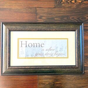 NEW Home is where your story begins picture frame